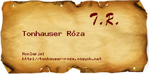 Tonhauser Róza névjegykártya