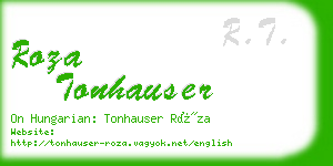 roza tonhauser business card